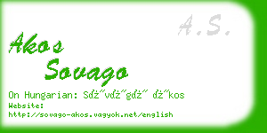akos sovago business card